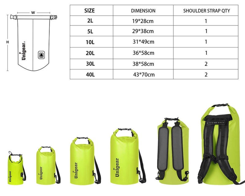 Unigear Dry Bag Waterproof, Floating and Lightweight Bags for Kayaking, Boating, Fishing, Swimming and Camping with Waterproof Phone Case (Yellow, 2L) - Image 2